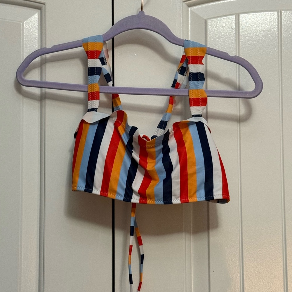 Striped Multicolor Women Swim One Piece